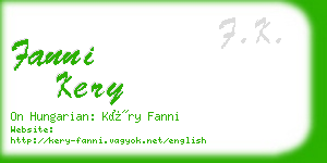 fanni kery business card